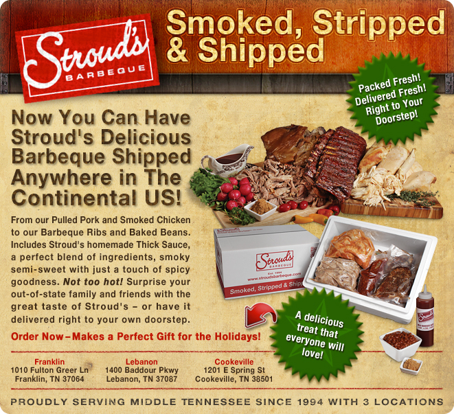 Stroud's Barbeque's Smoked, Stripped & Shipped!